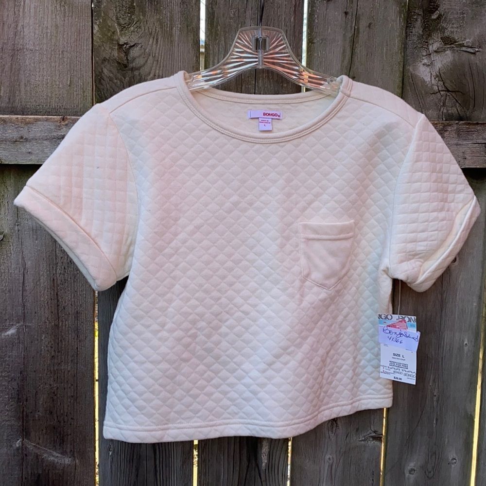 Bongo Quilted Crop top sz. L NWT